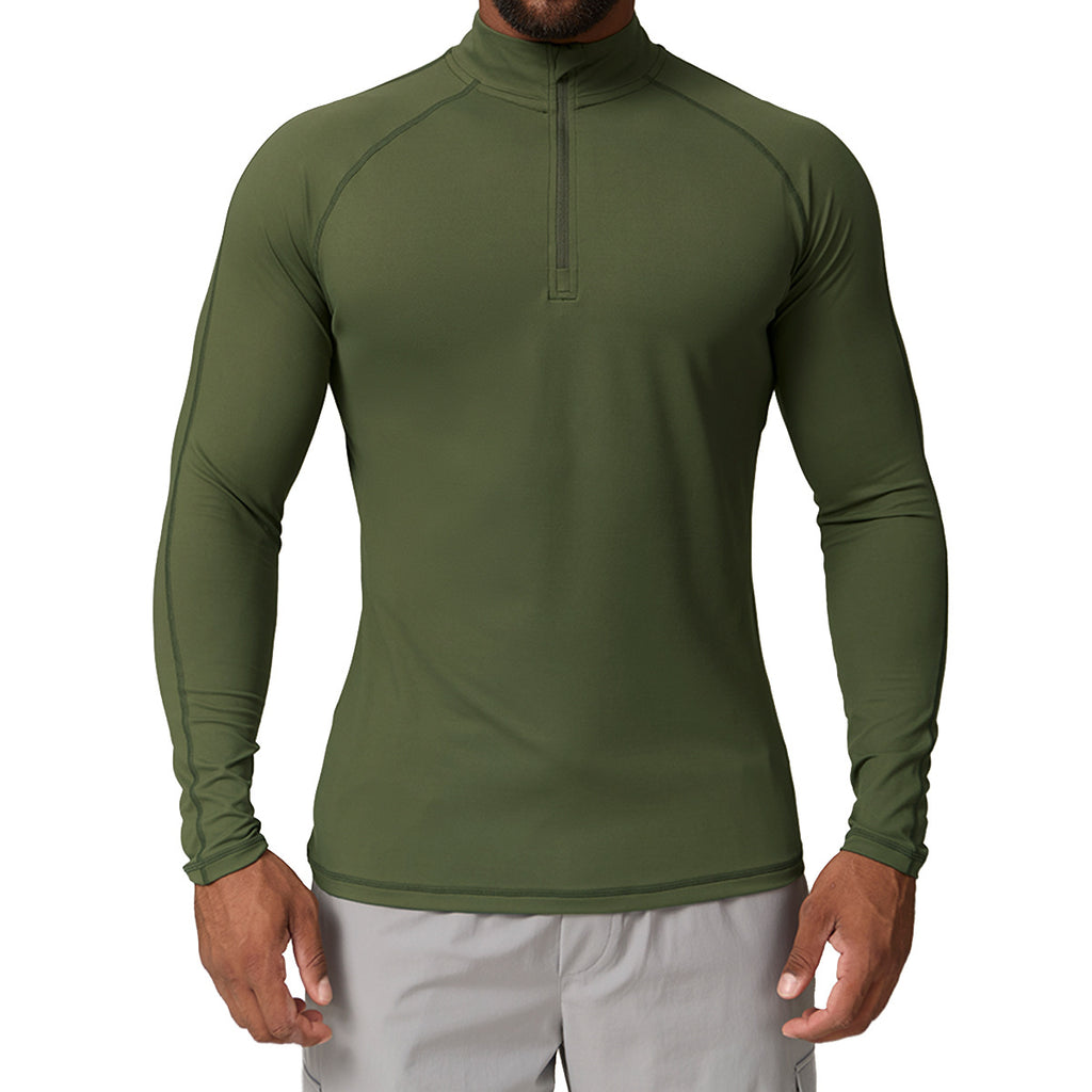 Men's Quick-Dry Long Sleeve Sports T-Shirt - Running Fitness Casual Top