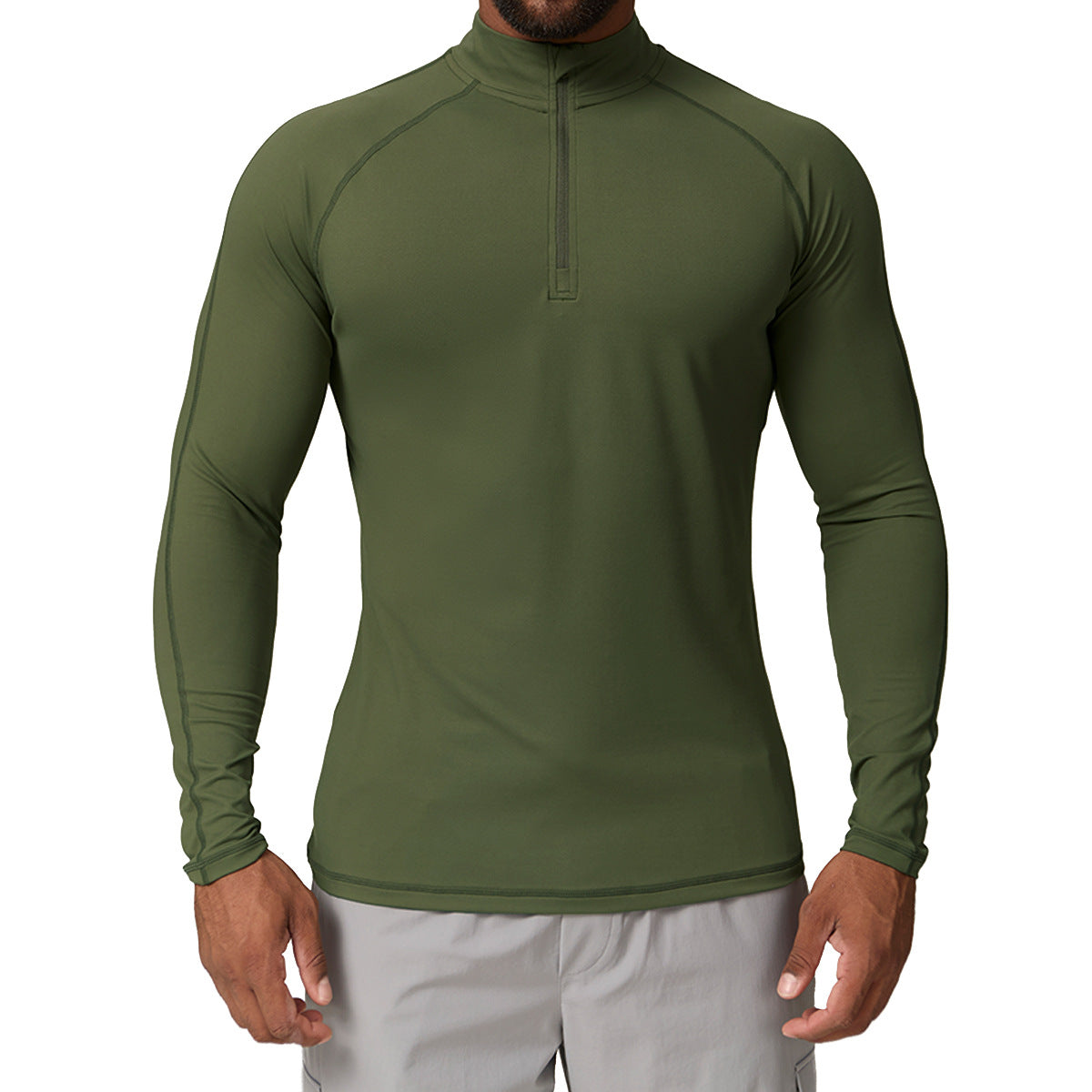 Men's Quick-Dry Long Sleeve Sports T-Shirt - Running Fitness Casual Top