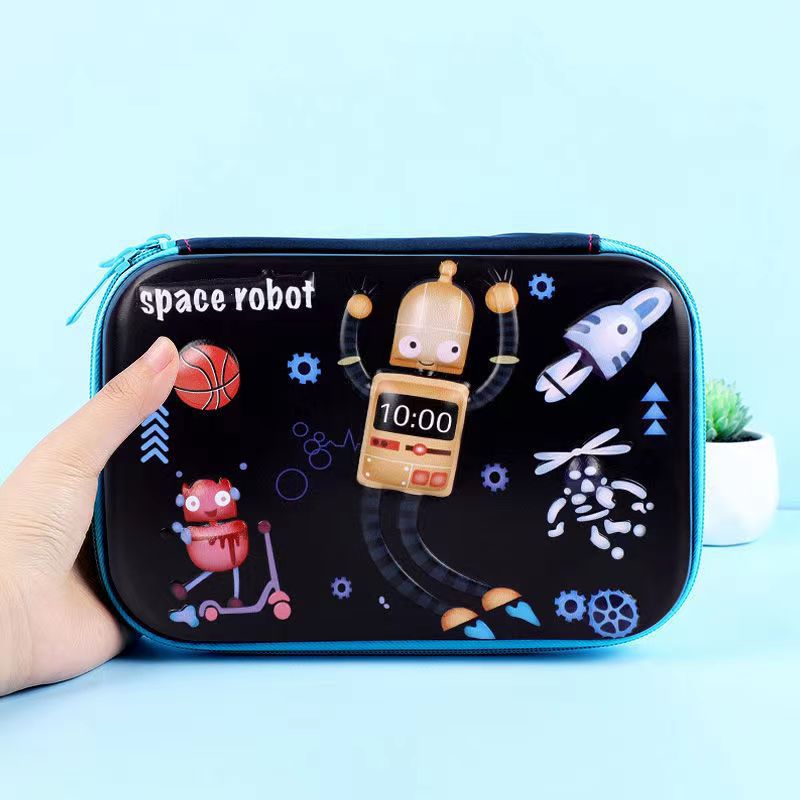 Student Cartoon Stationery Box Large Capacity Storage Box 3D Stationery Bag Cute Pencil Box Creative Pencil Bag