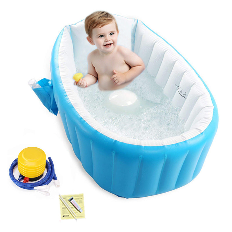 Inflatable Foldable Baby Bathtub - Newborn Bath Tub for Home Use