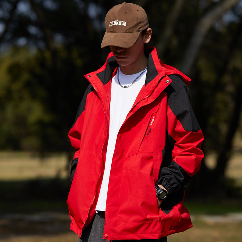 New Style Single Rustic Clothes Men's Windproof Waterproof Warm Jacket Couple's Mountaineering Outdoor Sports Leisure Sportswear