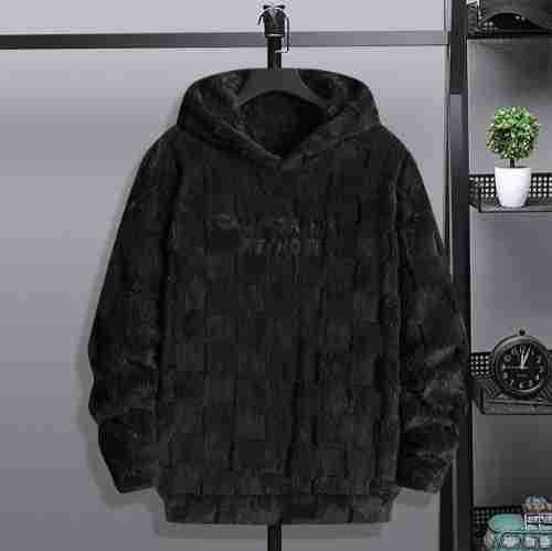 Amazon AliExpress Explosions Loose Hooded Sweatshirt Men's Winter Arctic Fleece Casual plus size Sweatshirt Home Jacket