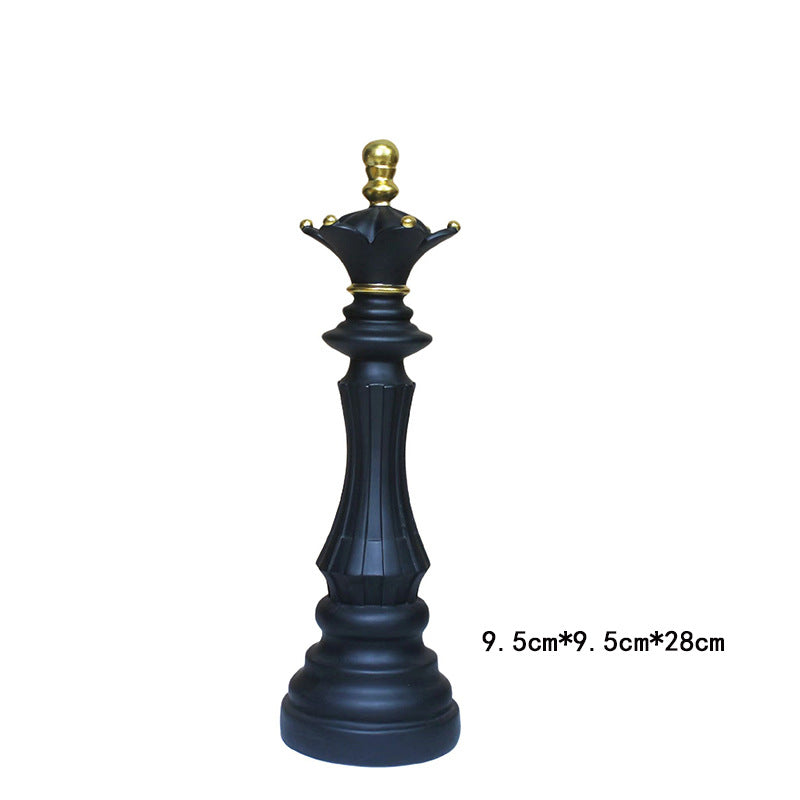 Creative home decoration chess resin decoration window home decoration black white chess ornaments