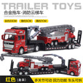 Alloy Pull Back Toy Cars Set - Fire Truck, Tank & Excavator for Kids