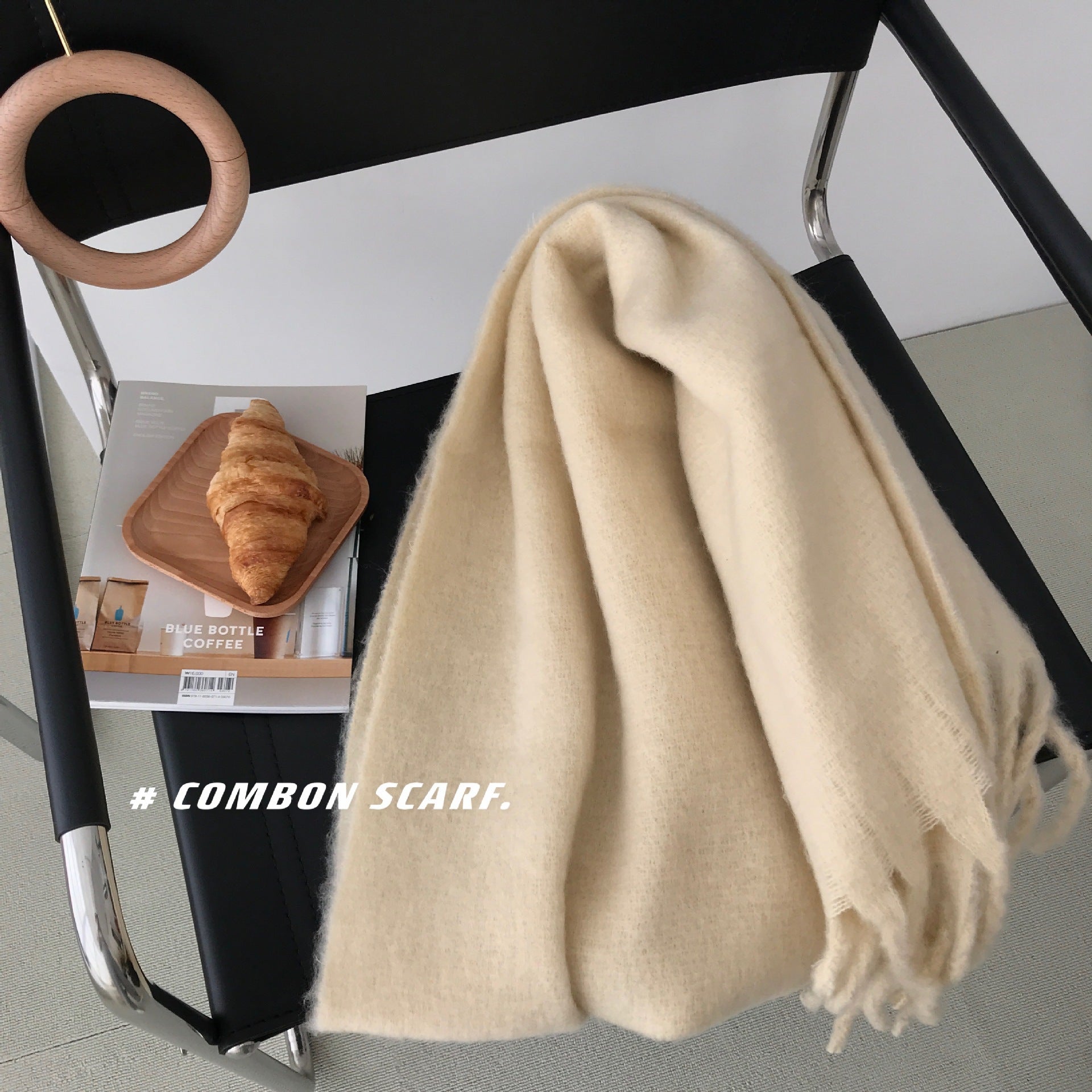 Solid Color Thickened and Extended Scarf for Women, 2026 Autumn and Winter New Korean Style, Versatile Winter Shawl for Students, Pink