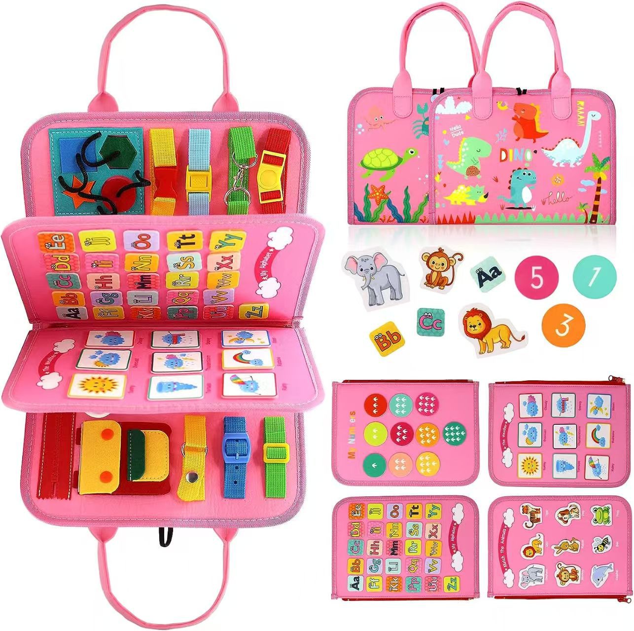 Montessori Felt Busy Board - DIY Educational Dressing Board for Children