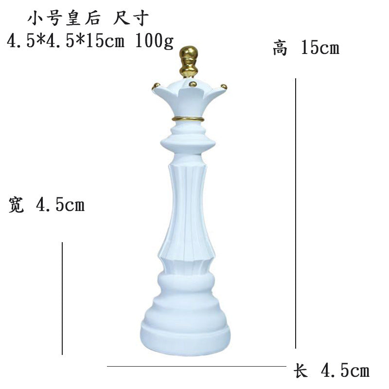 Creative home decoration chess resin decoration window home decoration black white chess ornaments