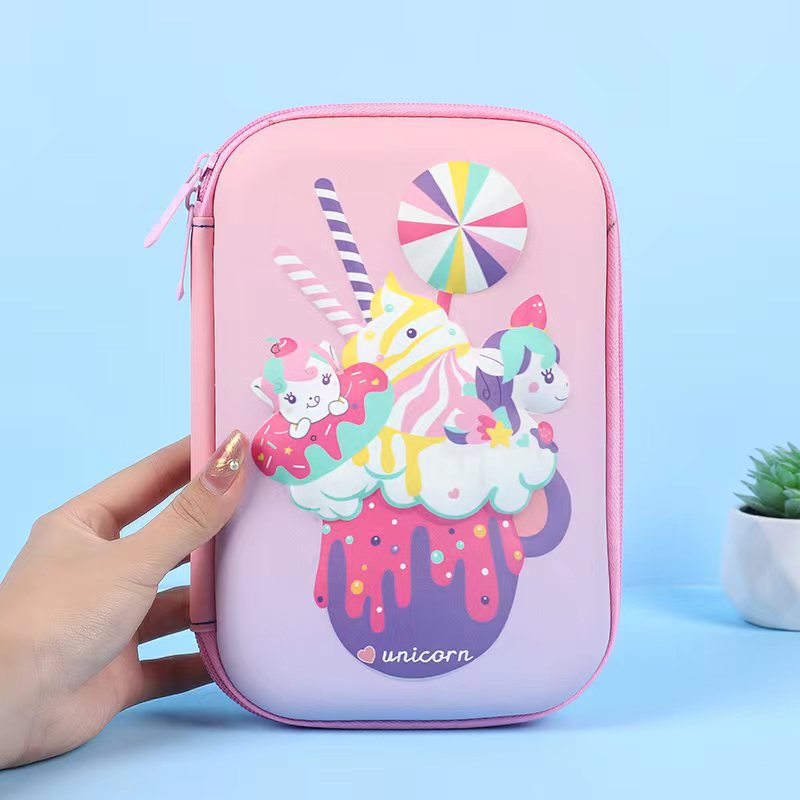 Student Cartoon Stationery Box Large Capacity Storage Box 3D Stationery Bag Cute Pencil Box Creative Pencil Bag