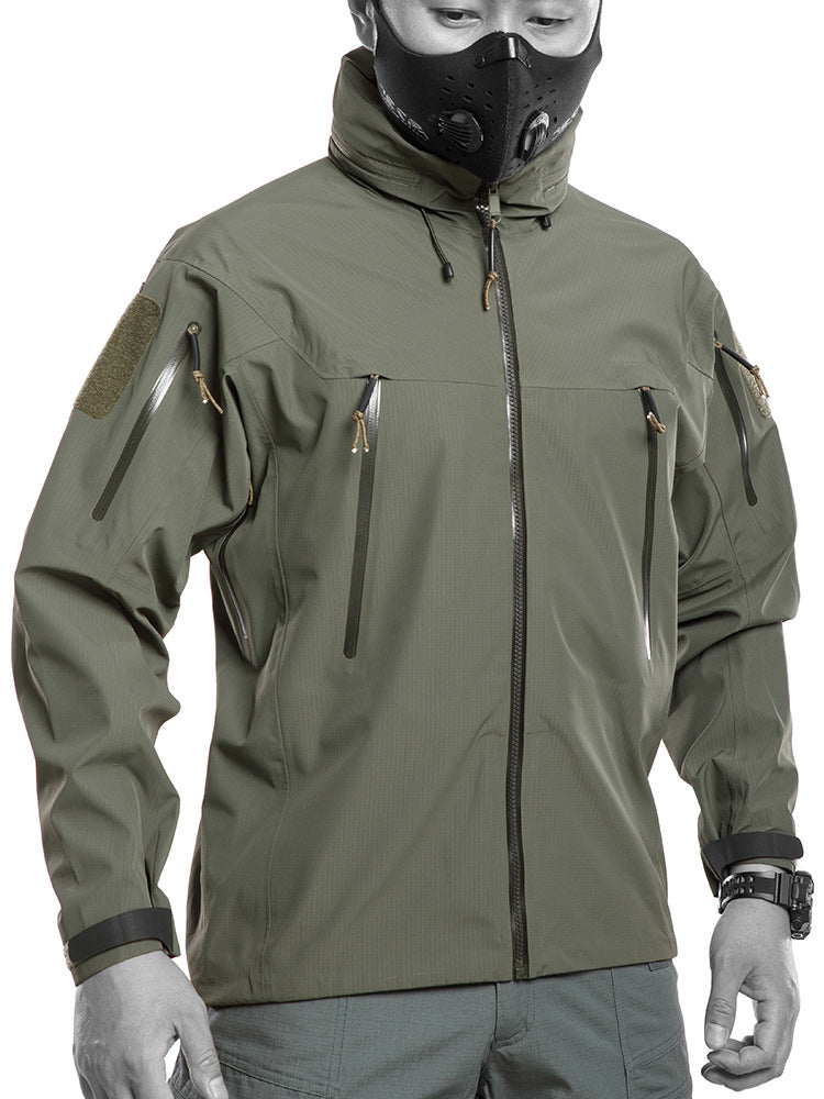Bird's Home Outdoor Hard Shell Full Waterproof Jacket Men's Jacket Pressure Adhesive Windbreaker Jacket Lightweight Mountaineering Suit