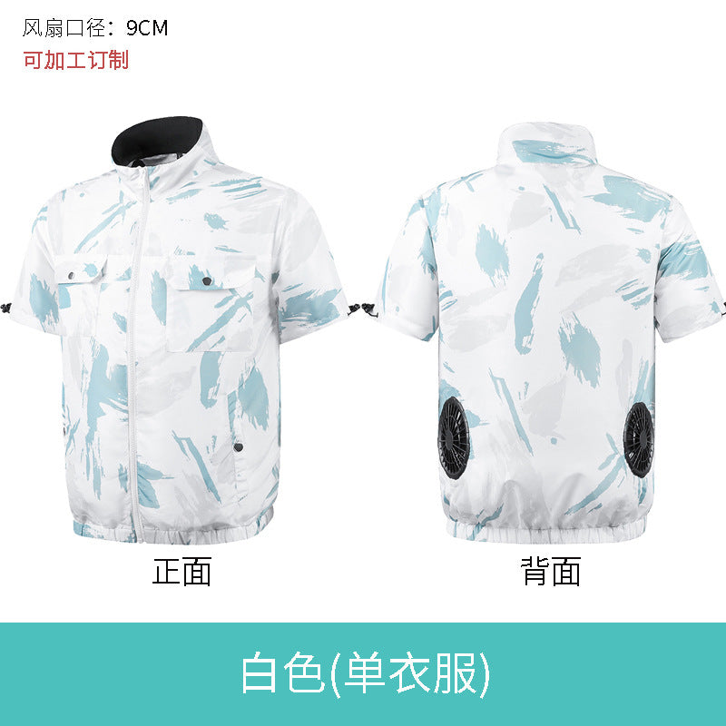 2022 summer new fan clothing air conditioning clothing with fan clothing sunscreen cooling workshop work site clothing jacket