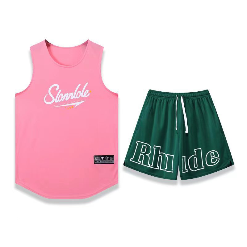 American Basketball Sports Vest Custom Top Shorts Suit Game Training Shooting Uniform Same Style for Men and Women with Personalized Print