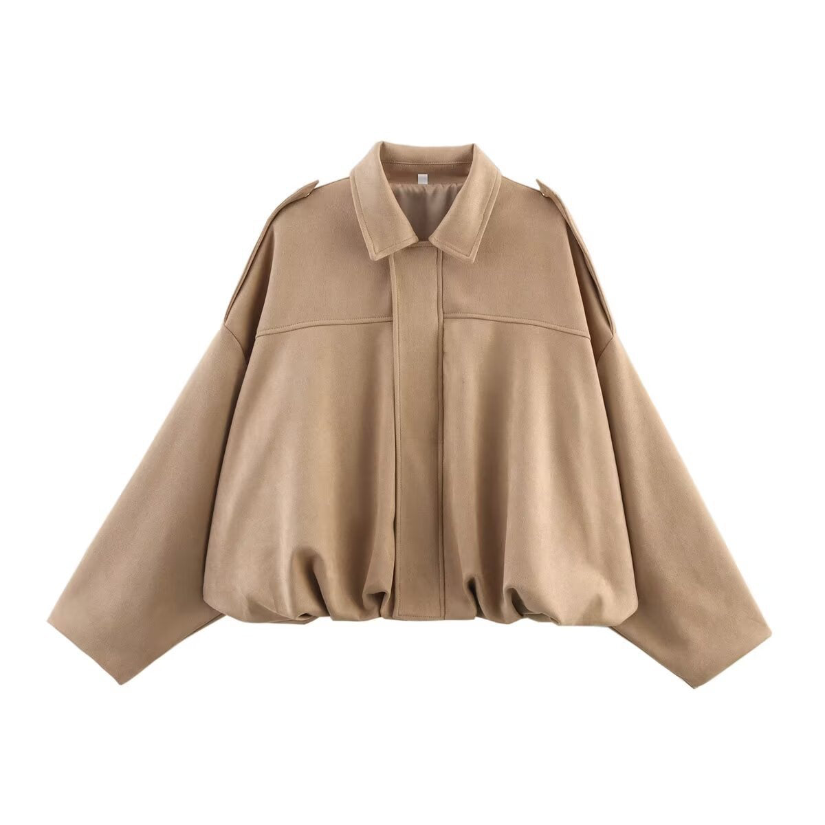 European and American Cross-Border Women's Clothing 2025 Early Spring New Fashion Suede Casual Style Versatile Casual Simple Aviator Jacket