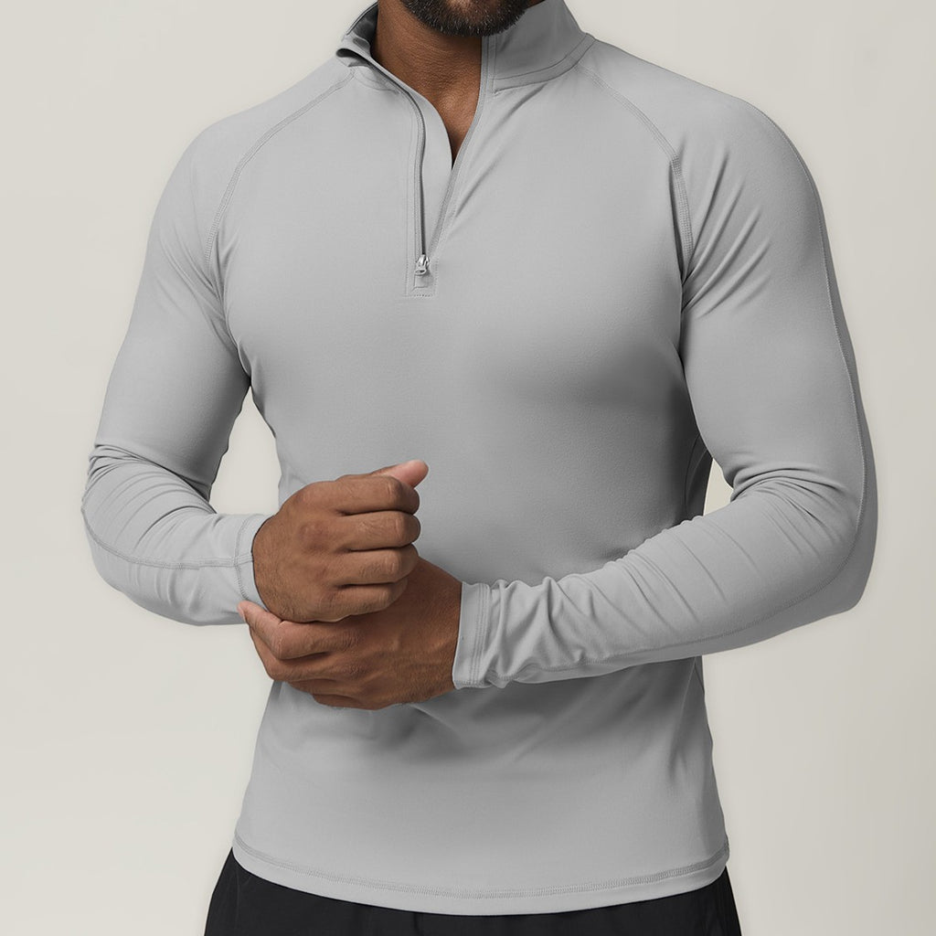 Men's Quick-Dry Long Sleeve Sports T-Shirt - Running Fitness Casual Top