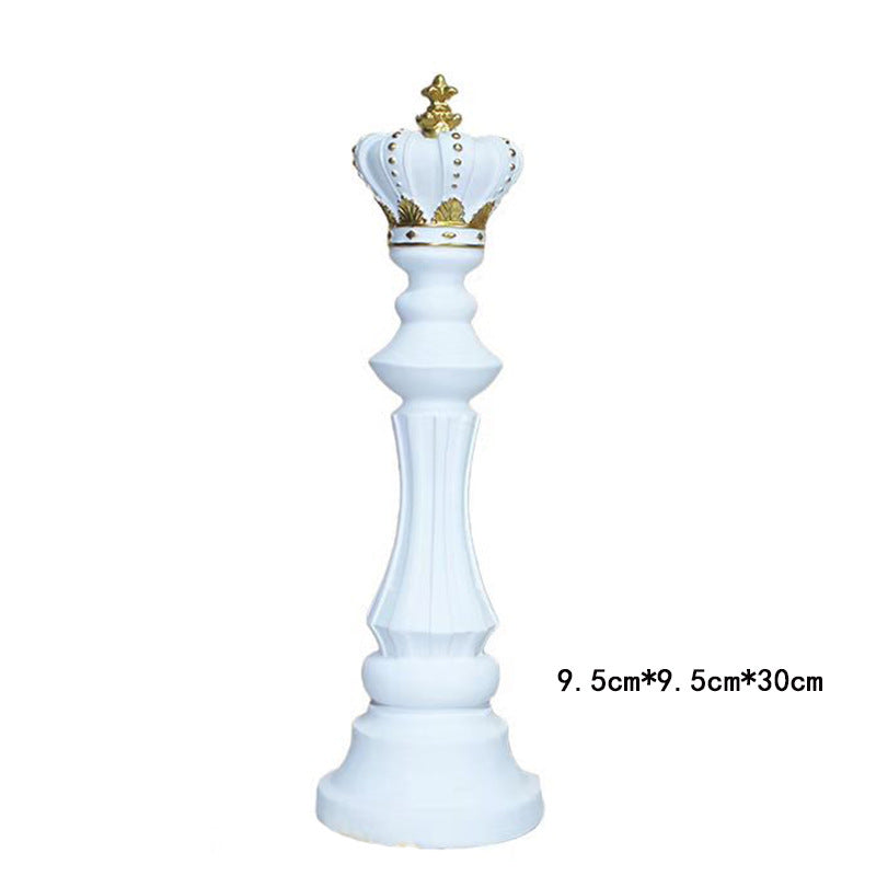 Creative home decoration chess resin decoration window home decoration black white chess ornaments