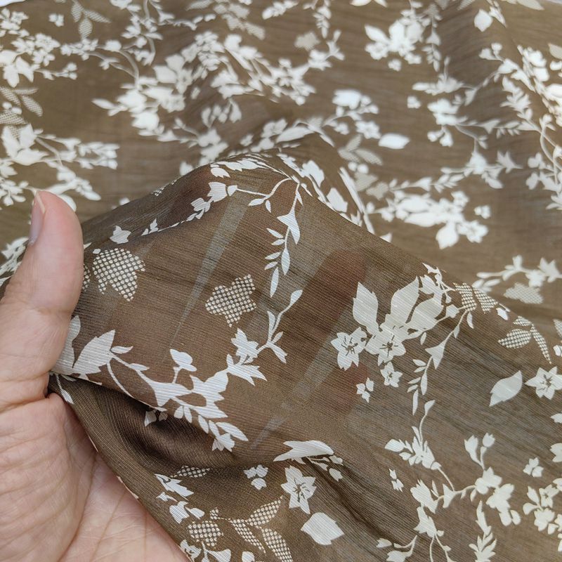 Tencel Linen Retro Printed Fabric Shirt Women's Dress Clothing Soft New Fabric [Factory Direct Supply]