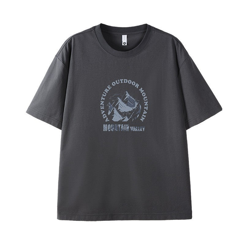 Danbaoni | Summer New Japanese-Style Heavy-Duty Quality Short-Sleeve Men's Loose Casual Round-Neck Printed Drop-Shoulder T-Shirt in Stock.