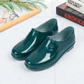 New Spring and Autumn Four Seasons Rain Shoes Women's Short Tube Shallow Mouth Waterproof Non-slip Water Shoes Women's Low-top Kitchen Work Outer Wear Rubber Shoes