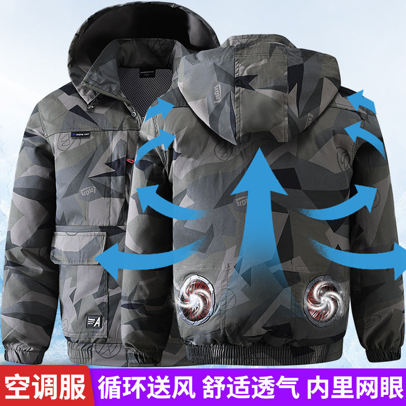 Summer Cooling Air-Conditioned Clothing, Heatstroke Prevention and Cooling, Construction Site Workers' Labor Protection Workwear, Same Style Outdoor Welder Clothing for Men and Women