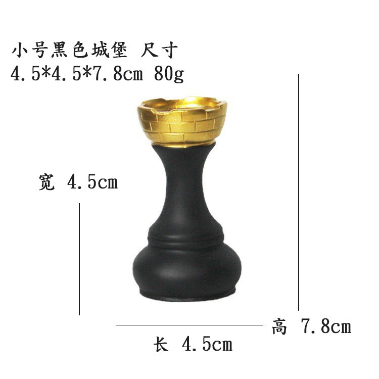 Creative home decoration chess resin decoration window home decoration black white chess ornaments