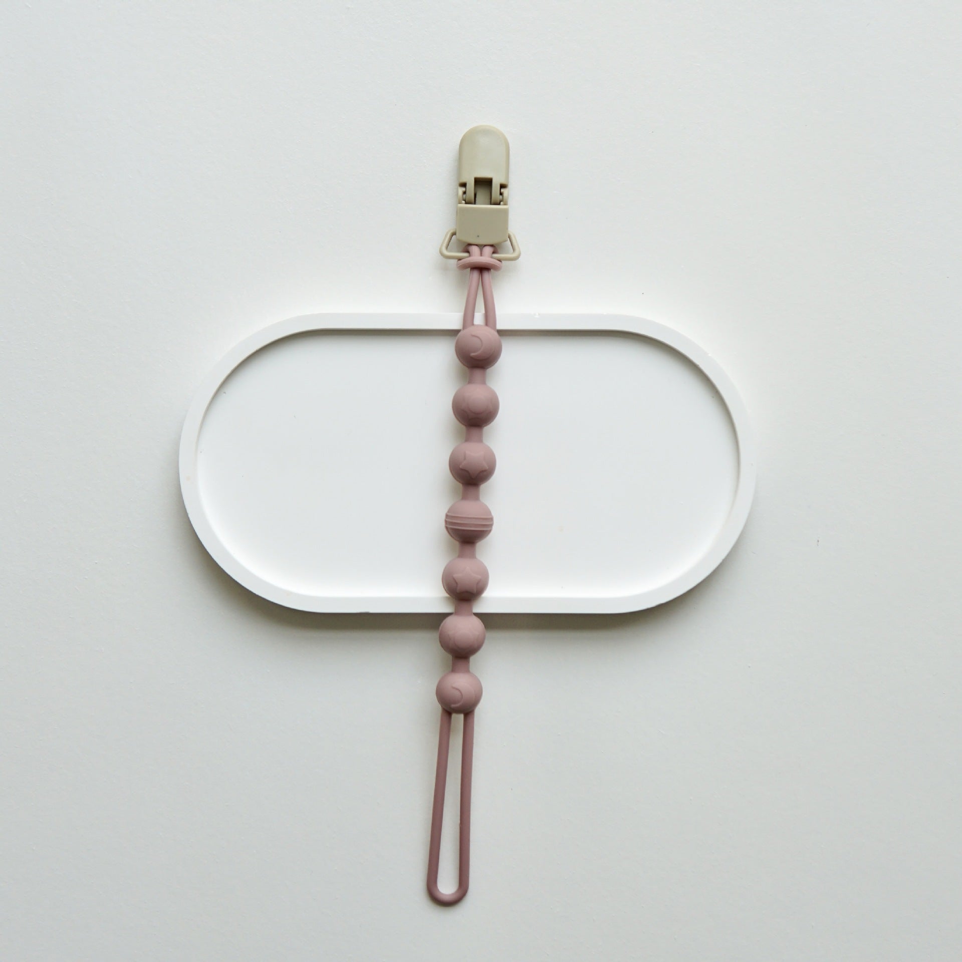 Ins Infant Silicone Pacifier Chain Portable Belt Clip Anti-loss Silicone Chain Baby Packing Gum Lanyard