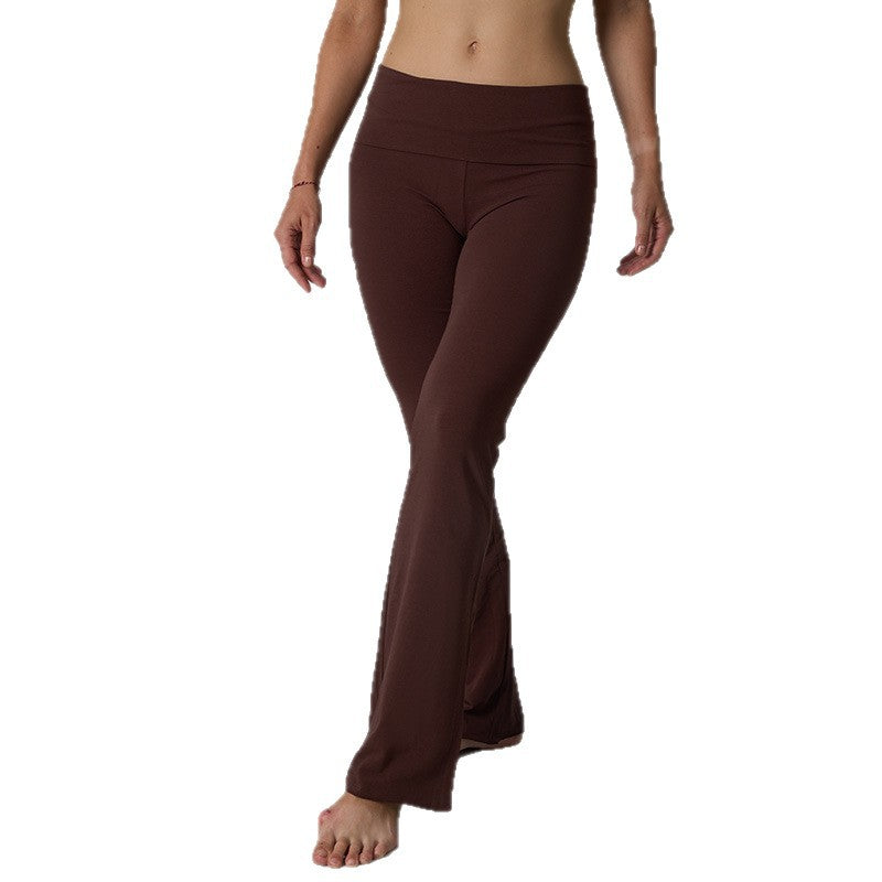 Cotton Pant Rolled Edge Cotton Ammonia Breathable Skin-Friendly Micro-Flared Home Pants High-Waisted Eco-Friendly Loose Yoga Pants for Women