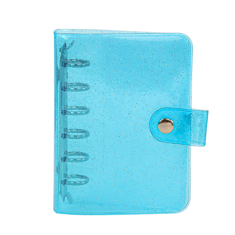 Little Red Book Hot Sale Original Mini 6 Hole Binder A7 Hand Book Shell PP Shell PVC Transparent Glitter Cover