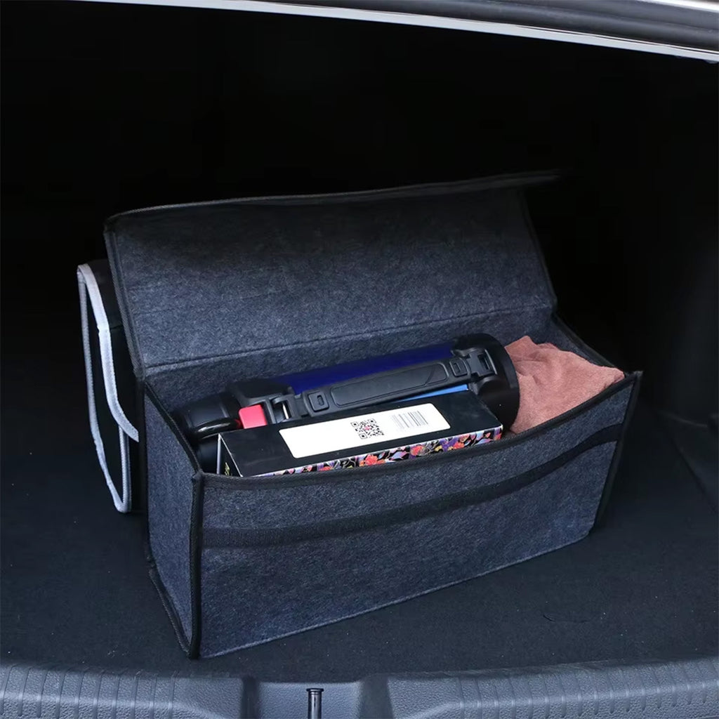 Foldable Car Trunk Storage Bag - Multi-Compartment Organizer Box