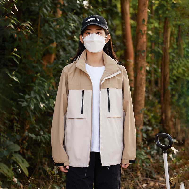 2024 New Windproof and Waterproof Mountaineering Suit for Couple Travel Sports Workwear Jacket Coat Breathable Thin Jacket for Men and Women