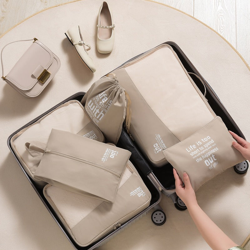 Travel Storage Bag Suitcase Clothing Organizer Solid Color Simple Multifunctional Travel Clothing Storage Organizer Set