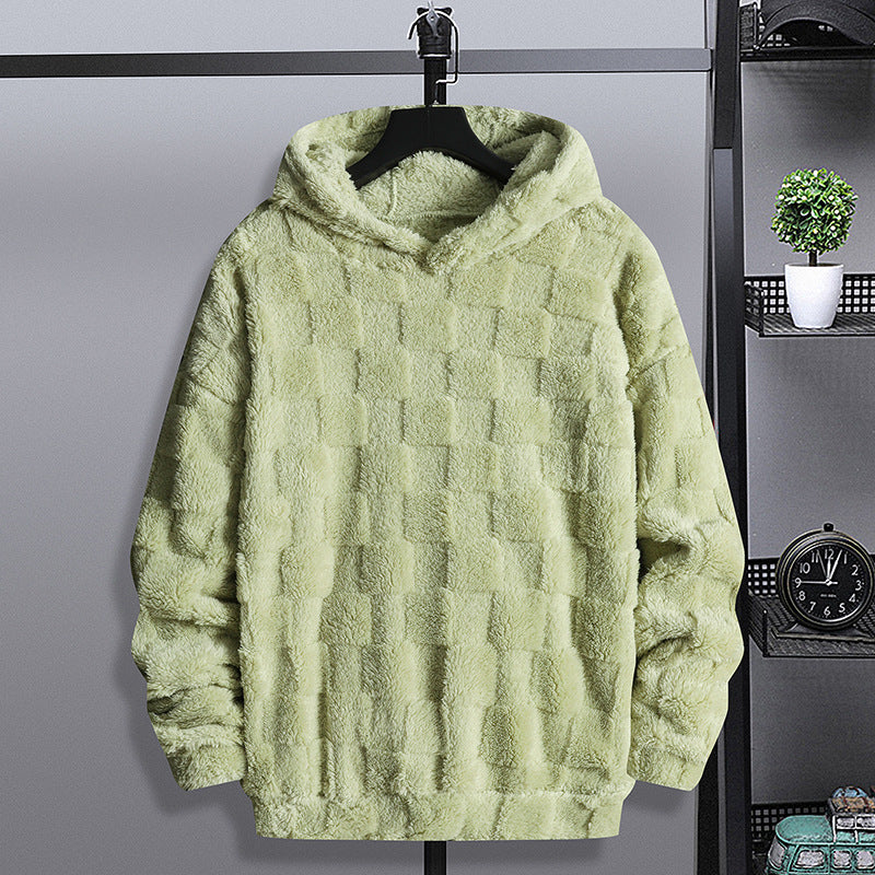 Amazon AliExpress Explosions Loose Hooded Sweatshirt Men's Winter Arctic Fleece Casual plus size Sweatshirt Home Jacket