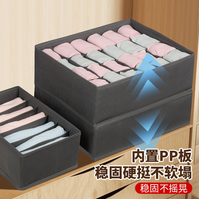 Underwear Compartmentalized Storage Box Four-Piece Set, Sock Storage Box, Fabric Home Storage, Bra Organizer, Multi-Compartment Classification Storage Box