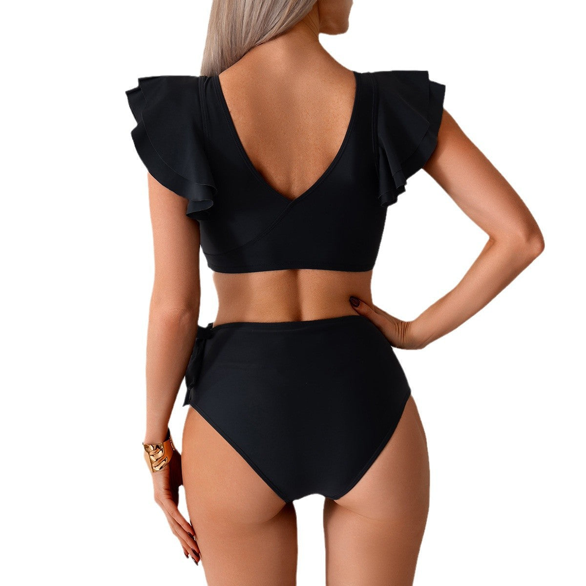 High Waist Bikini Split Swimsuit - European Style Two-Piece for Women