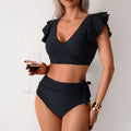 High Waist Bikini Split Swimsuit - European Style Two-Piece for Women