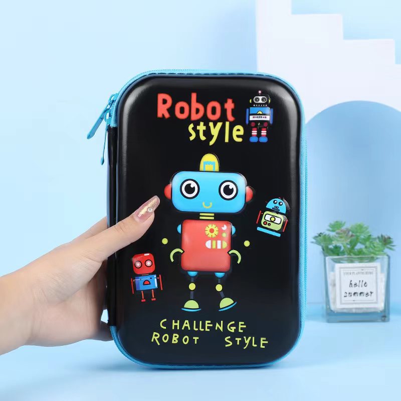 Student Cartoon Stationery Box Large Capacity Storage Box 3D Stationery Bag Cute Pencil Box Creative Pencil Bag