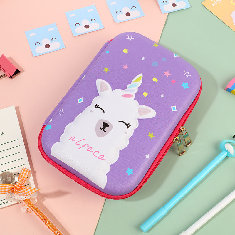 Student Cartoon Stationery Box Large Capacity Storage Box 3D Stationery Bag Cute Pencil Box Creative Pencil Bag