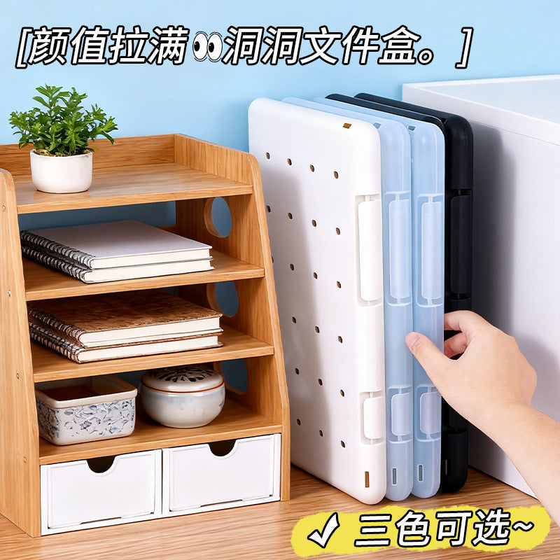 A4 folder paper material storage box student board clip writing pad multifunctional office file storage box
