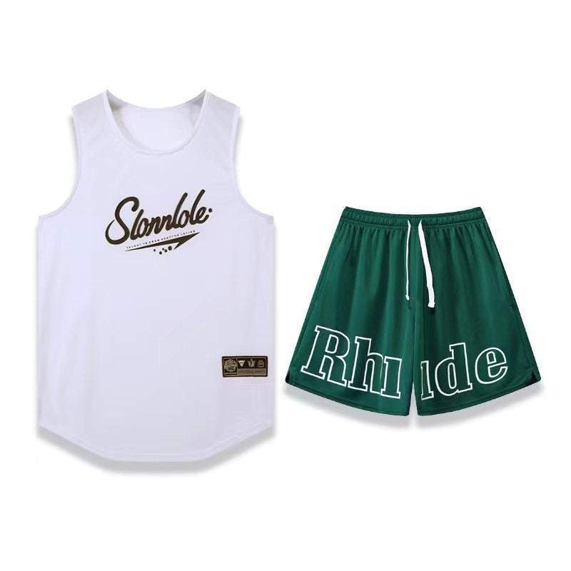 American Basketball Sports Vest Custom Top Shorts Suit Game Training Shooting Uniform Same Style for Men and Women with Personalized Print