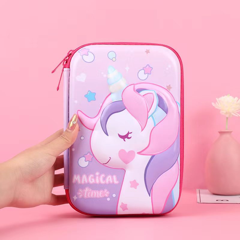 Student Cartoon Stationery Box Large Capacity Storage Box 3D Stationery Bag Cute Pencil Box Creative Pencil Bag
