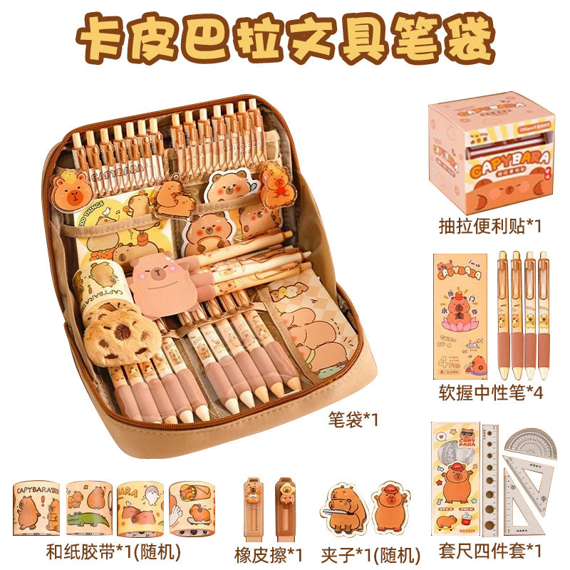 12-Layer Large-Capacity Pencil Bag Kapibara High-Looking Pencil Bag Cute Student Stationery Bag School Supplies Prizes