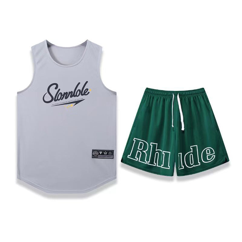 American Basketball Sports Vest Custom Top Shorts Suit Game Training Shooting Uniform Same Style for Men and Women with Personalized Print