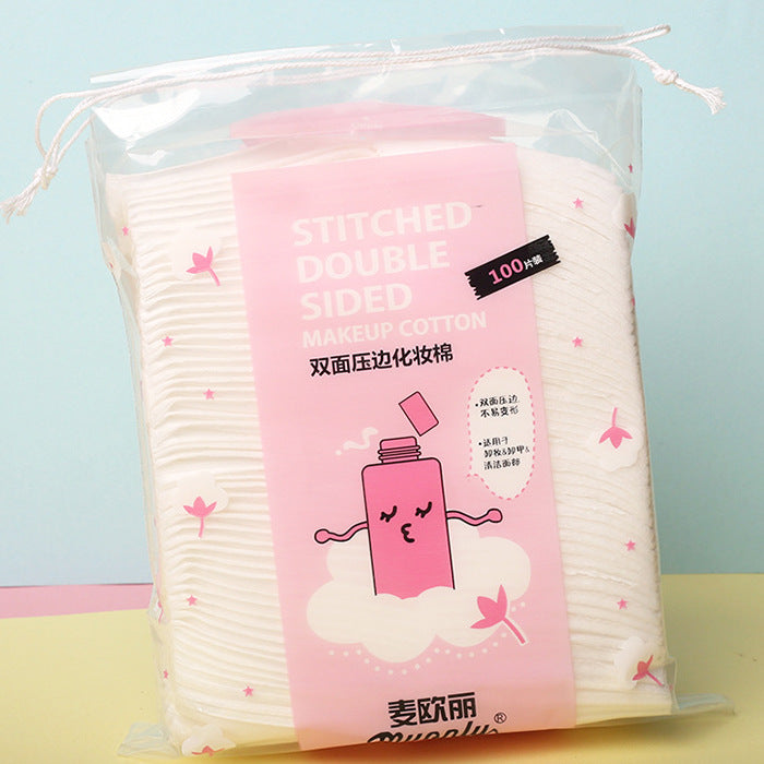 Wholesale Ramila cotton makeup cotton 50 pieces double-sided three-layer non-slag makeup remover cotton thickened 222 pieces