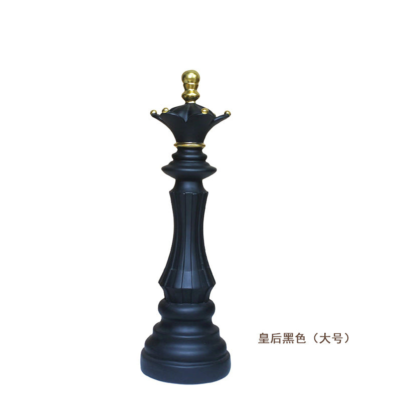 Creative home decoration chess resin decoration window home decoration black white chess ornaments