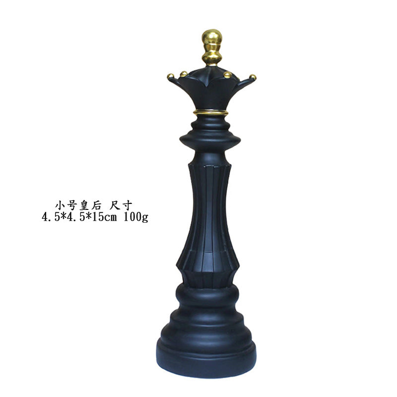Creative home decoration chess resin decoration window home decoration black white chess ornaments