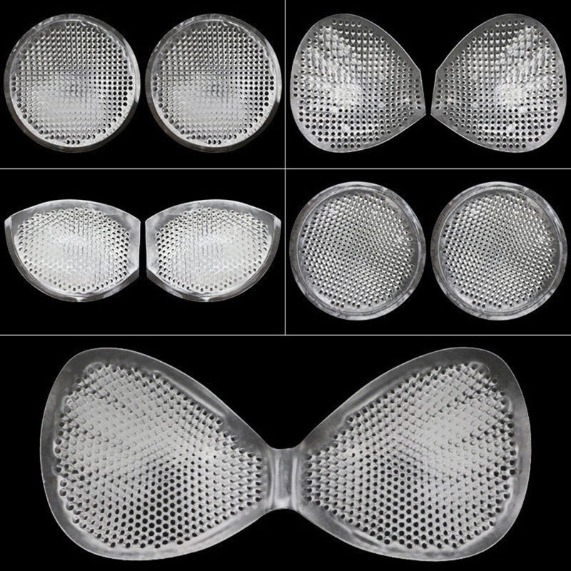 Breathable Thickened Silicone Chest Pad Push-up Invisible Bikini Swimsuit Honeycomb Chest Pad Sports Underwear Pad Insert Top Pad