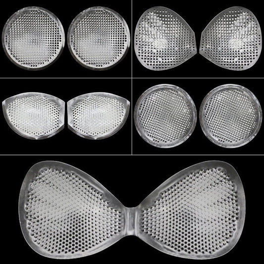 Breathable Thickened Silicone Chest Pad Push-up Invisible Bikini Swimsuit Honeycomb Chest Pad Sports Underwear Pad Insert Top Pad