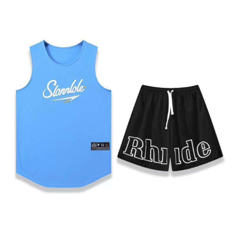 American Basketball Sports Vest Custom Top Shorts Suit Game Training Shooting Uniform Same Style for Men and Women with Personalized Print