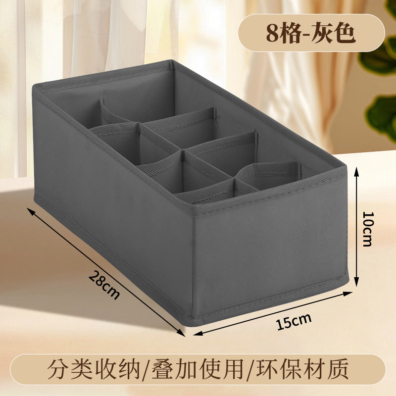 Underwear Compartmentalized Storage Box Four-Piece Set, Sock Storage Box, Fabric Home Storage, Bra Organizer, Multi-Compartment Classification Storage Box