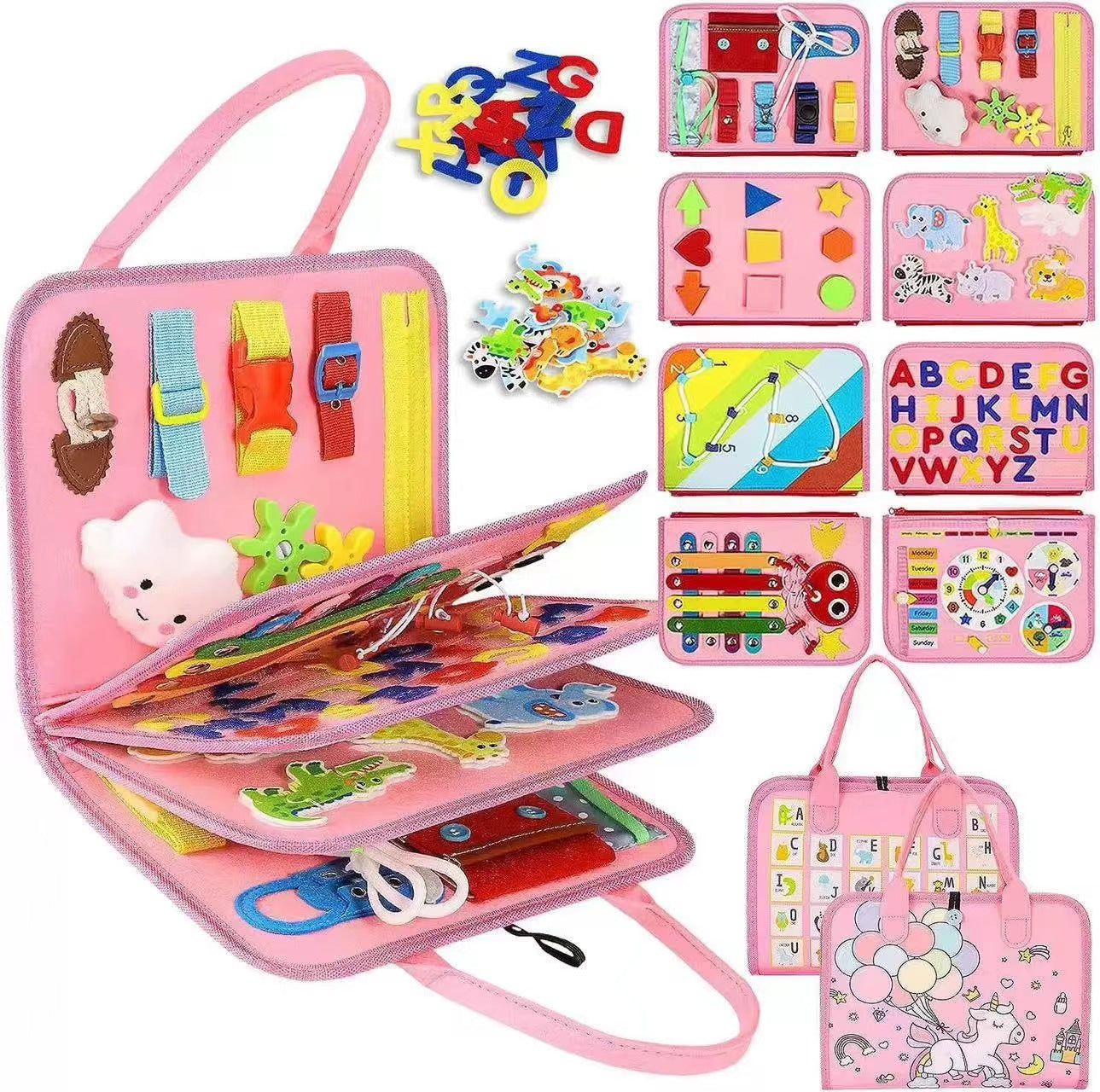 Montessori Felt Busy Board - DIY Educational Dressing Board for Children