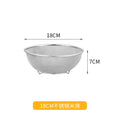 Stainless Steel Vegetable Washing Basin - Thickened Draining Basket & Rice Washing Sieve