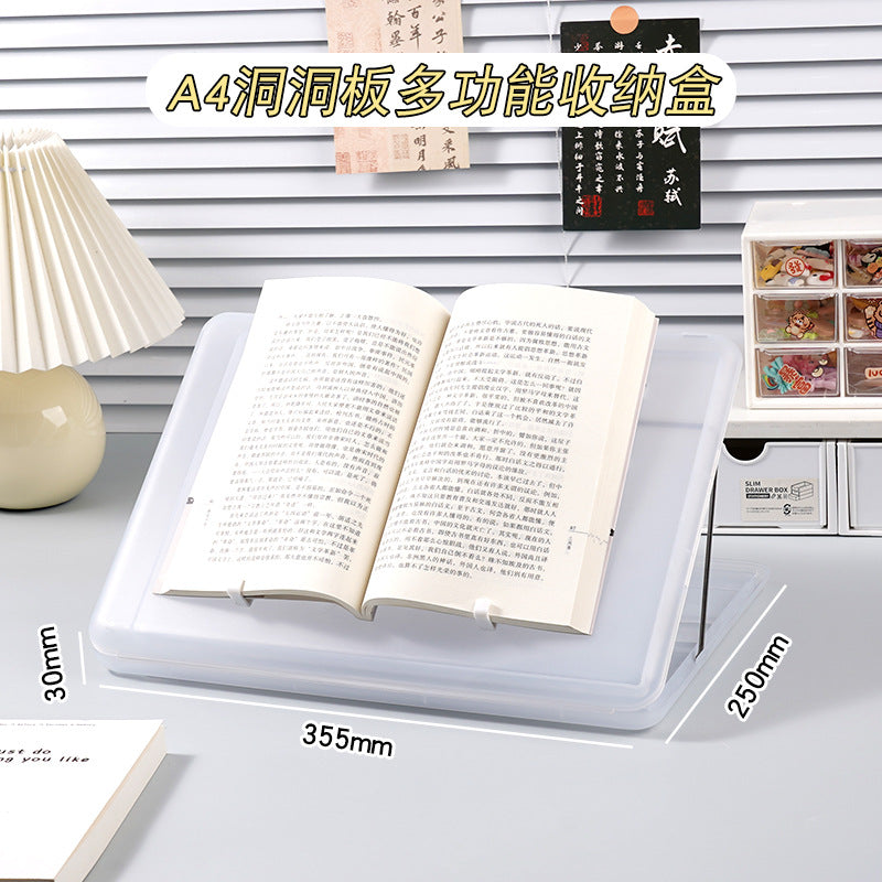 A4 folder paper material storage box student board clip writing pad multifunctional office file storage box
